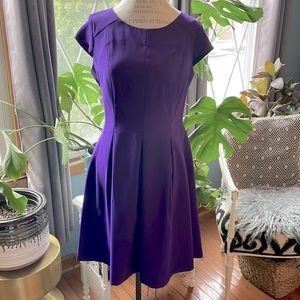 Ronni Nicole purple fit and flare cap sleeve dress